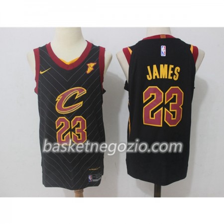 Canotte Uomo Cleveland Cavaliers LeBron James 23 Nike 2017-18 Nero Swingman